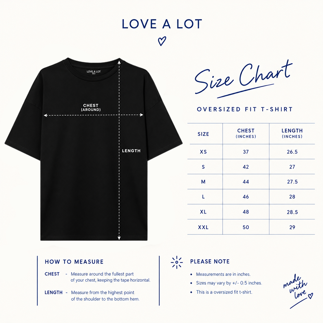 Size chart for this collection